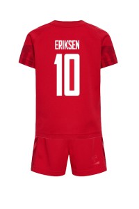 Denemarken Christian Eriksen #10 Babytruitje Thuis tenue Kind WK 2022 Korte Mouw (+ Korte broeken)